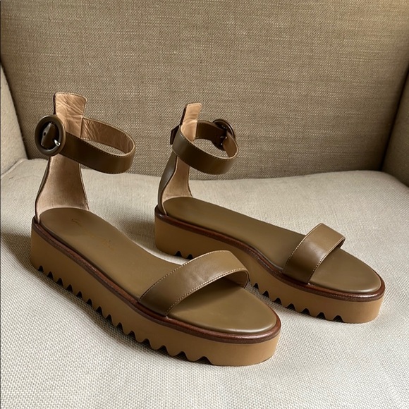Gianvito Rossi Brown Platform Sandals Ankle Strap Eleanor US 6 36 - Picture 2 of 9